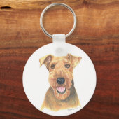 Airedale Terrier Art Sleutelhanger (Voorkant)