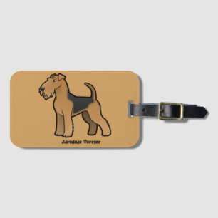 airedale terrier bagagelabel