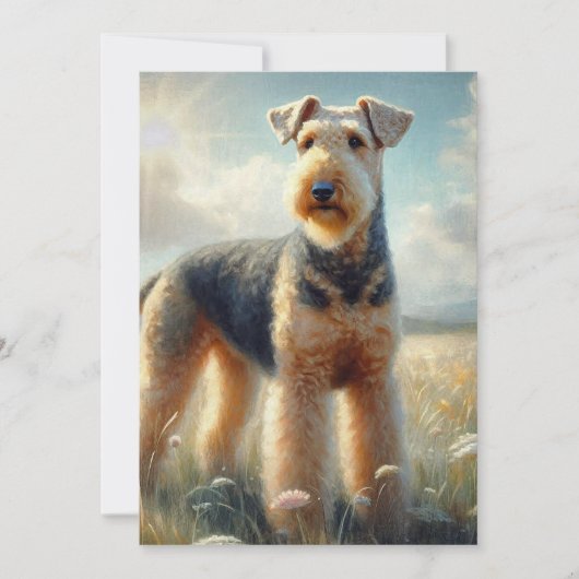 Airedale Terrier Bedankkaart (Voorkant)