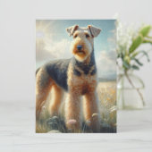 Airedale Terrier Bedankkaart (Staand voorkant)