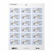 Airedale Terrier Blue Gingham Etiket (Full Sheet)