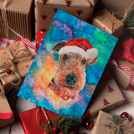 Airedale Terrier Breed Dog Kerstmis Feestdagenkaart