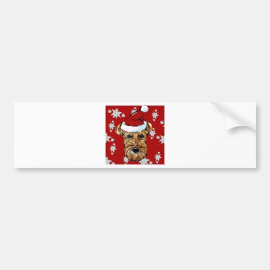 AIREDALE TERRIËR BUMPERSTICKER (Voorkant)