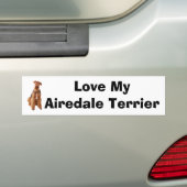 Airedale Terrier Bumpersticker (Op auto)