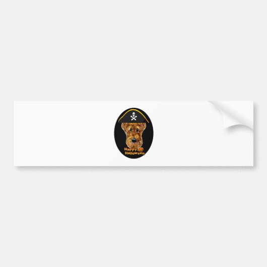 AIREDALE TERRIËR BUMPERSTICKER (Voorkant)