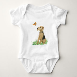 Airedale Terrier & Butterfly Romper