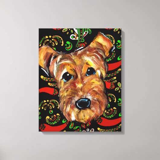 AIREDALE TERRIËR CANVAS AFDRUK (Voorkant)
