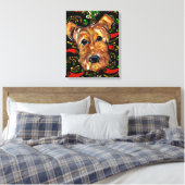 AIREDALE TERRIËR CANVAS AFDRUK (Insitu (Slaapkamer))
