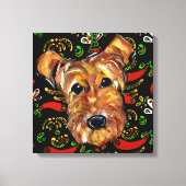 AIREDALE TERRIER CANVAS AFDRUK (Voorkant)