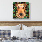 Airedale Terrier Canvas Afdruk (Insitu (Slaapkamer))