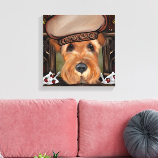 AIREDALE TERRIER CANVAS AFDRUK (Insitu (Woonkamer))