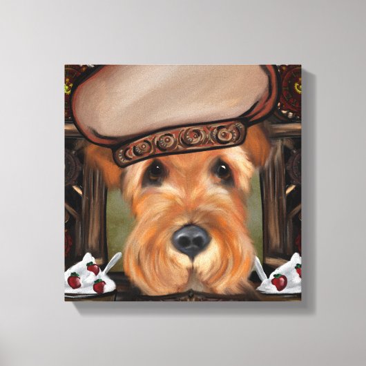 AIREDALE TERRIER CANVAS AFDRUK (Voorkant)