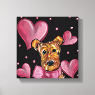 AIREDALE TERRIËR CANVAS AFDRUK