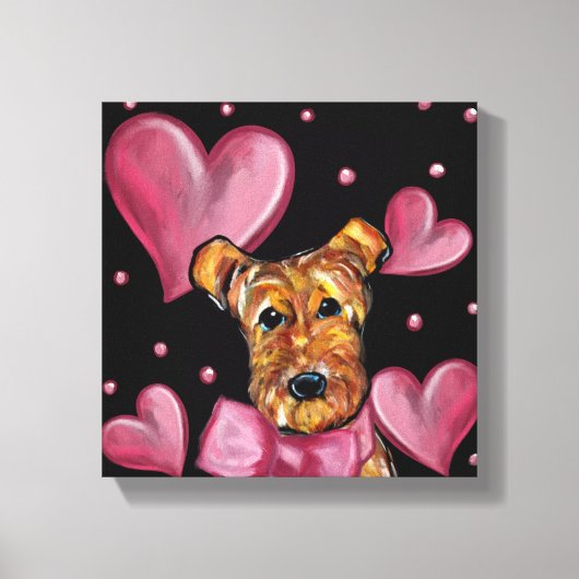 AIREDALE TERRIËR CANVAS AFDRUK (Voorkant)