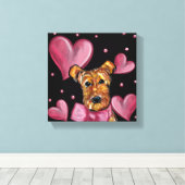 AIREDALE TERRIËR CANVAS AFDRUK (Insitu (Houten vloer))
