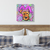 AIREDALE TERRIER CANVAS AFDRUK (Insitu (Slaapkamer))