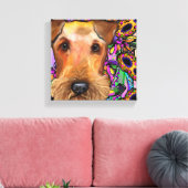 AIREDALE TERRIER CANVAS AFDRUK (Insitu (Woonkamer))