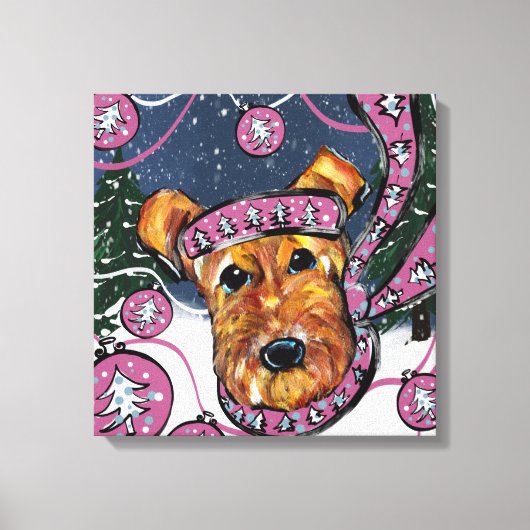 AIREDALE TERRIER CANVAS AFDRUK (Voorkant)