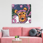 AIREDALE TERRIER CANVAS AFDRUK (Insitu (Woonkamer))