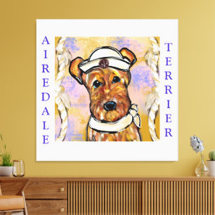 AIREDALE TERRIER CANVAS AFDRUK