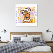 AIREDALE TERRIER CANVAS AFDRUK (Insitu (Slaapkamer))