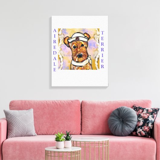 AIREDALE TERRIËR CANVAS AFDRUK (Insitu (Woonkamer))