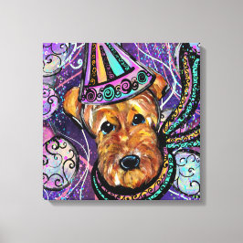 AIREDALE TERRIER CANVAS AFDRUK