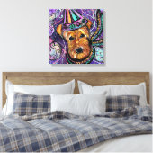 AIREDALE TERRIER CANVAS AFDRUK (Insitu (Slaapkamer))