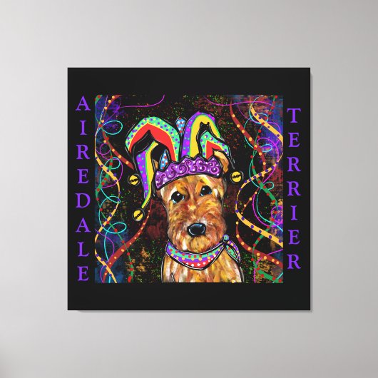 AIREDALE TERRIER CANVAS AFDRUK (Voorkant)