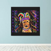 AIREDALE TERRIER CANVAS AFDRUK (Insitu (Houten vloer))