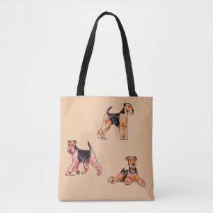 Airedale Terrier Canvas tas
