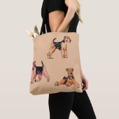 Airedale Terrier Canvas tas (Dichtbij)