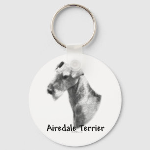 Airedale Terrier Charcoal Sleutelhanger