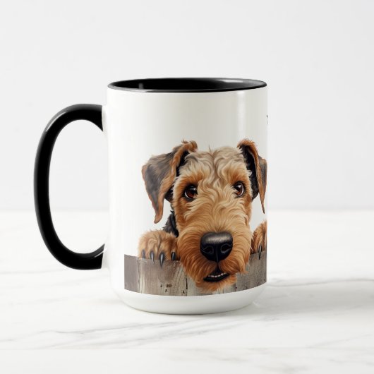 Airedale Terrier Chien Mug (Gauche)