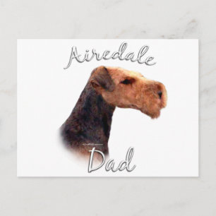 Airedale Terrier Dad 2 Briefkaart