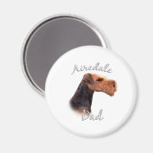 Airedale Terrier Dad 2 Magneet (Voorkant / Achterkant)