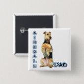 Airedale Terrier Dad 4 - Button (Voorkant /achterkant)