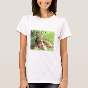 Airedale Terrier-dames uitgerust met T-Shirt