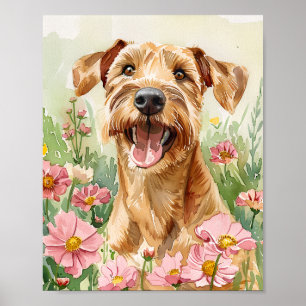 Airedale Terrier Dog Art – Waterverf muurprint Poster