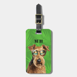 Airedale Terrier Dog Bagagelabel