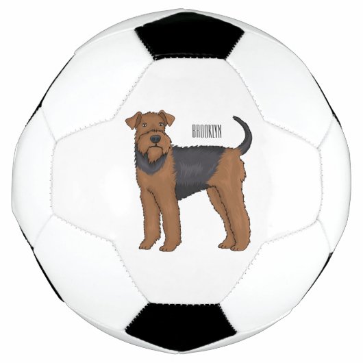 Airedale terrier dog cartoon (Devant)