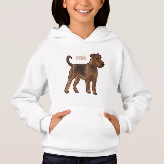 Airedale terrier dog cartoon (Devant)