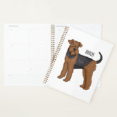 Airedale terrier dog cartoon (Devant avec enveloppe)