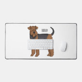 Airedale terrier dog cartoon (Clavier et souris)