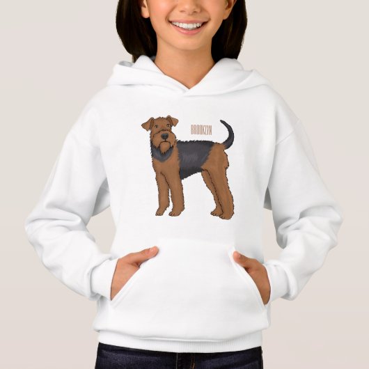 Airedale terrier dog cartoon (Devant)