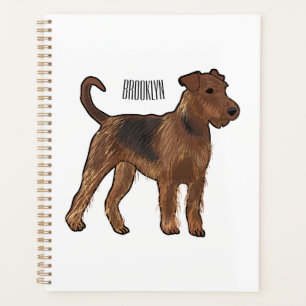 Airedale terrier dog cartoon