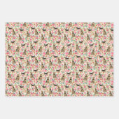 Airedale Terrier Dog Floral Inpakpapier Vel (Voorkant 2)