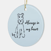 Airedale Terrier  Dog Memory Keepslag Keramisch Ornament (Links)