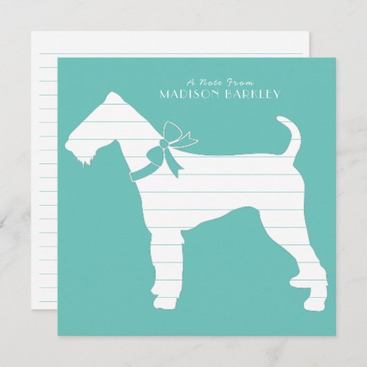 Airedale Terrier Dog Puppy Bedankkaart (Voorkant / Achterkant)