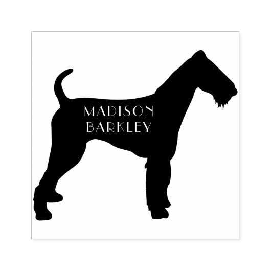 Airedale Terrier Dog Puppy Rubberstempel (Afrduk)
